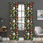 Colorful Vegetable Pattern Print Curtain