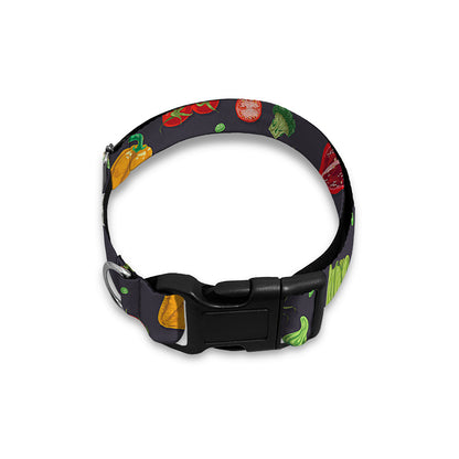 Colorful Vegetable Pattern Print Dog Collar