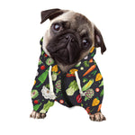Colorful Vegetable Pattern Print Dog Zip Up Hoodie