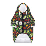 Colorful Vegetable Pattern Print Dog Zip Up Hoodie