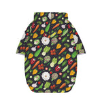 Colorful Vegetable Pattern Print Dog Zip Up Hoodie