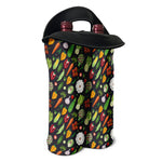 Colorful Vegetable Pattern Print Double Neoprene Wine Tote