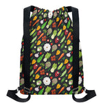 Colorful Vegetable Pattern Print Drawstring Backpack