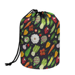 Colorful Vegetable Pattern Print Drawstring Makeup Bag
