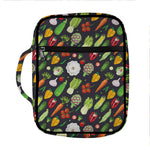 Colorful Vegetable Pattern Print Front Pocket Bible Bag