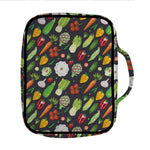 Colorful Vegetable Pattern Print Front Pocket Bible Bag