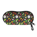 Colorful Vegetable Pattern Print Glasses Case