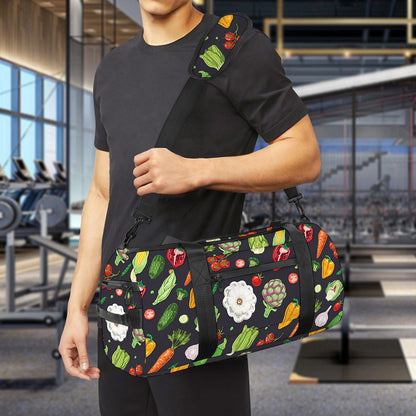 Colorful Vegetable Pattern Print Gym Bag