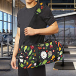 Colorful Vegetable Pattern Print Gym Bag