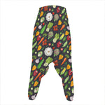 Colorful Vegetable Pattern Print Hammer Pants