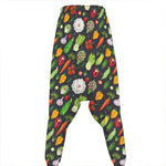 Colorful Vegetable Pattern Print Hammer Pants
