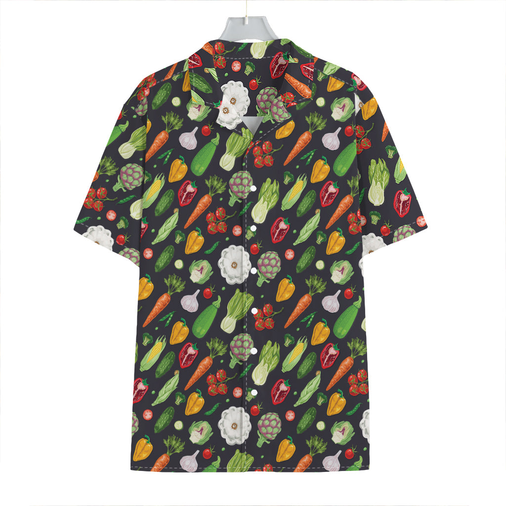 Colorful Vegetable Pattern Print Hawaiian Shirt