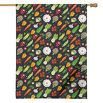 Colorful Vegetable Pattern Print House Flag