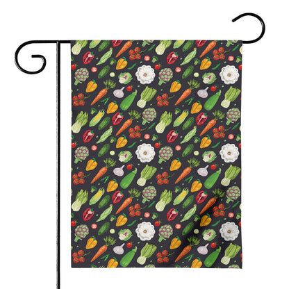 Colorful Vegetable Pattern Print House Flag
