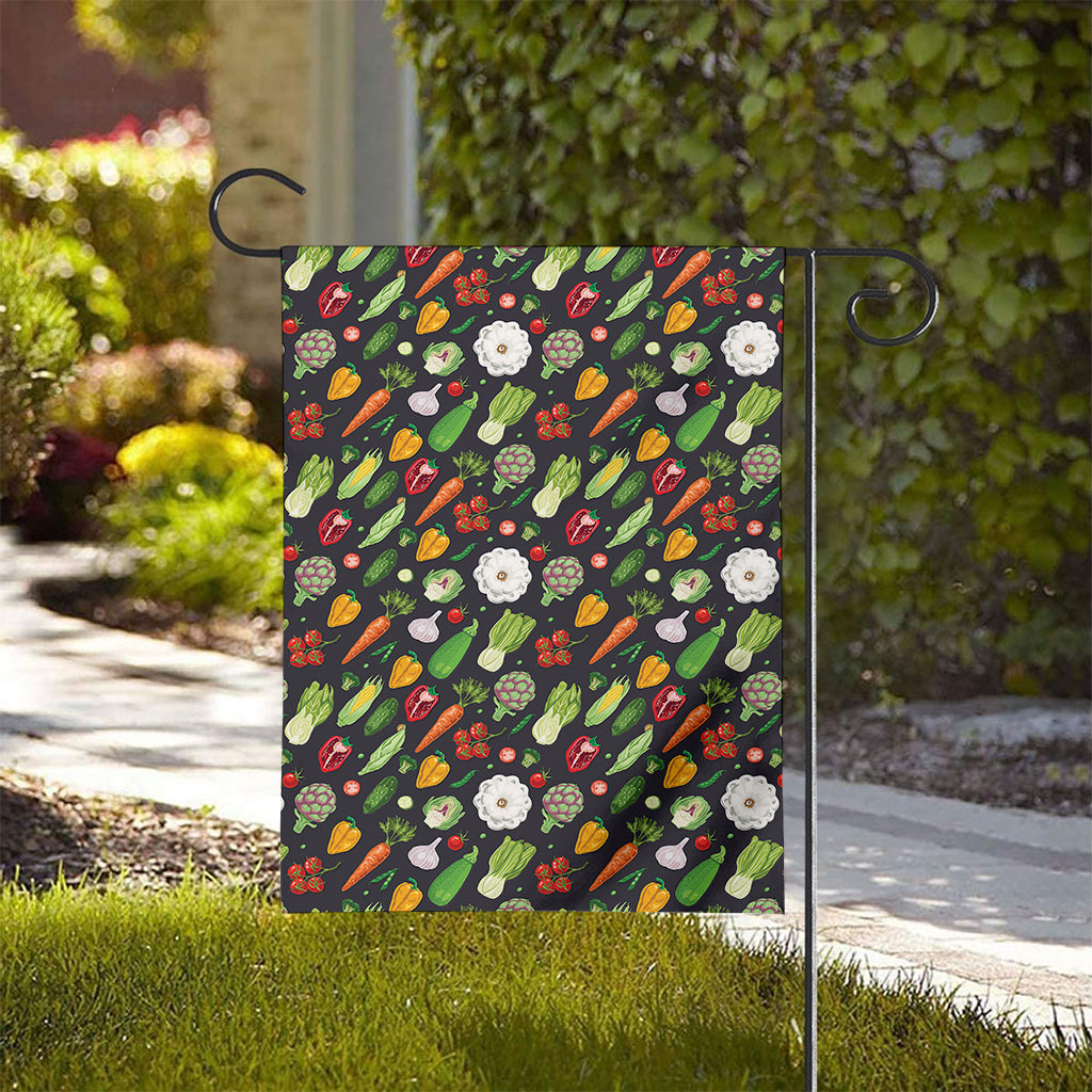 Colorful Vegetable Pattern Print House Flag