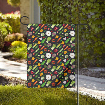 Colorful Vegetable Pattern Print House Flag