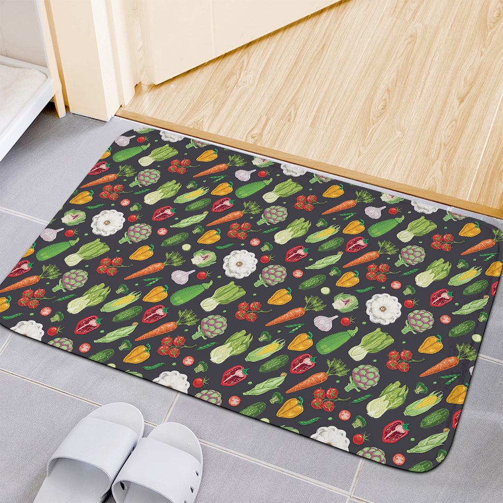Colorful Vegetable Pattern Print Indoor Door Mat