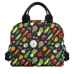 Colorful Vegetable Pattern Print Insulated Lunch Bag