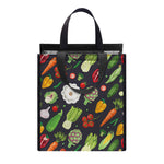 Colorful Vegetable Pattern Print Insulated Lunch Tote