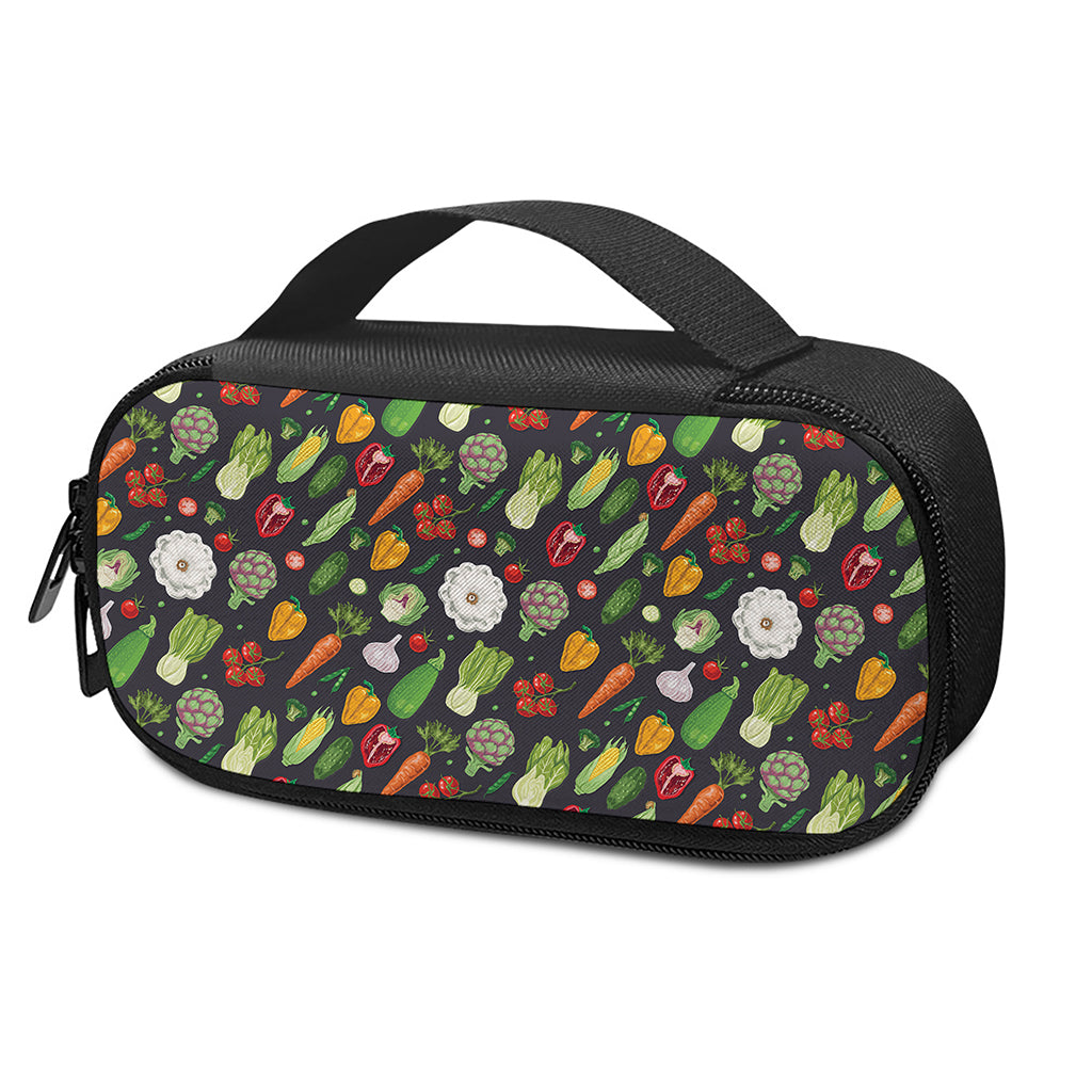 Colorful Vegetable Pattern Print Insulin Cooler Travel Case