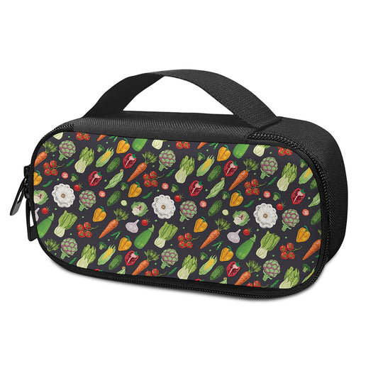Colorful Vegetable Pattern Print Insulin Cooler Travel Case