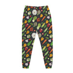 Colorful Vegetable Pattern Print Jogger Pants