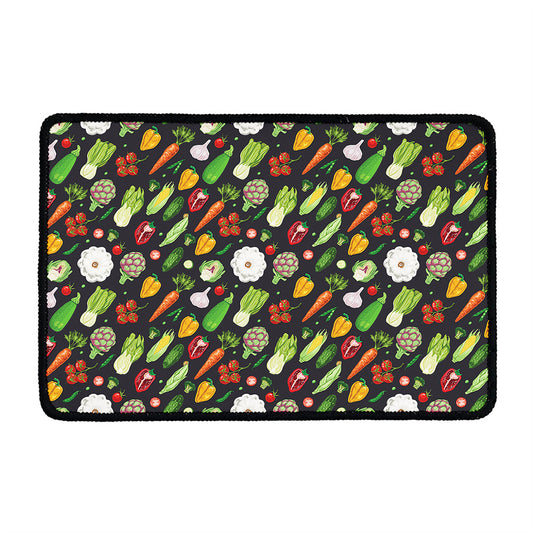 Colorful Vegetable Pattern Print Kitchen Mat