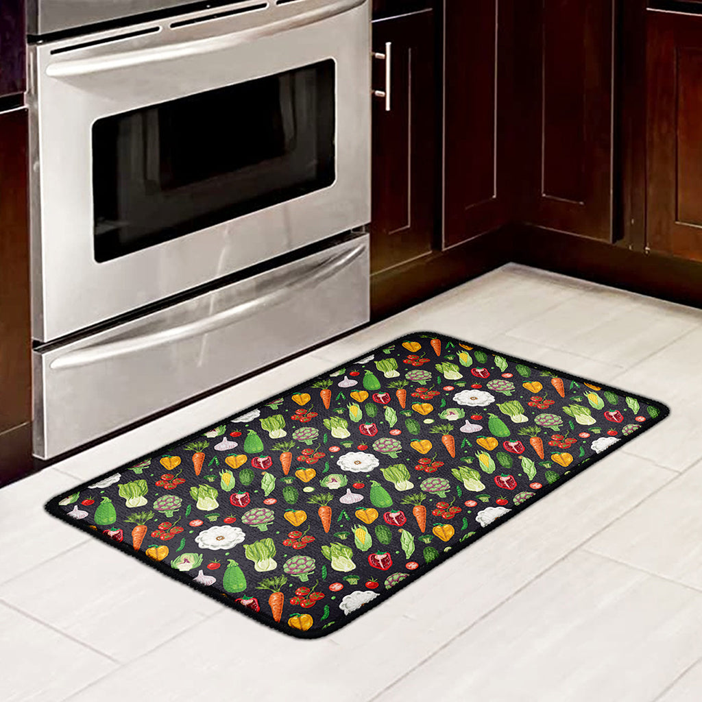 Colorful Vegetable Pattern Print Kitchen Mat