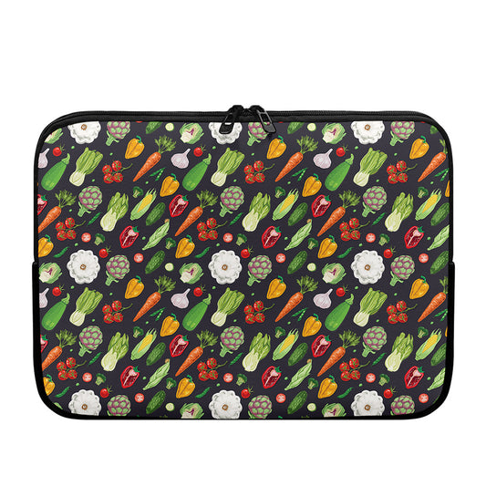 Colorful Vegetable Pattern Print Laptop Sleeve
