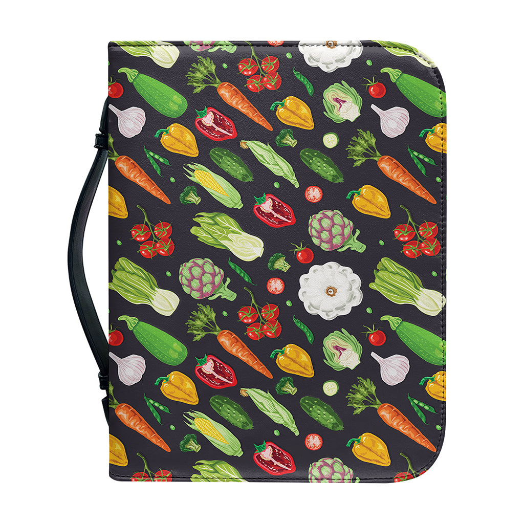Colorful Vegetable Pattern Print Leather Bible Cover