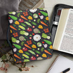 Colorful Vegetable Pattern Print Leather Bible Cover