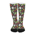 Colorful Vegetable Pattern Print Long Socks