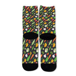 Colorful Vegetable Pattern Print Long Socks