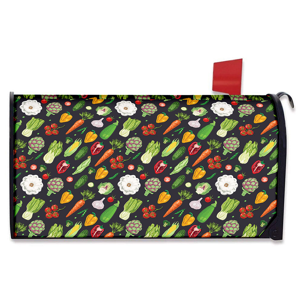 Colorful Vegetable Pattern Print Mailbox Cover