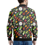 Colorful Vegetable Pattern Print Men's Bomber Jacket