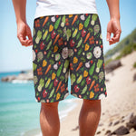 Colorful Vegetable Pattern Print Men's Cargo Shorts