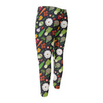 Colorful Vegetable Pattern Print Men's Compression Pants