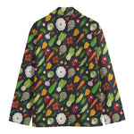 Colorful Vegetable Pattern Print Men's Cotton Blazer
