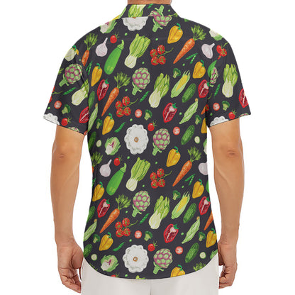 Colorful Vegetable Pattern Print Men's Deep V-Neck Shirt