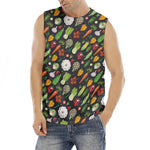 Colorful Vegetable Pattern Print Men's Fitness Tank Top