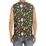 Colorful Vegetable Pattern Print Men's Fitness Tank Top