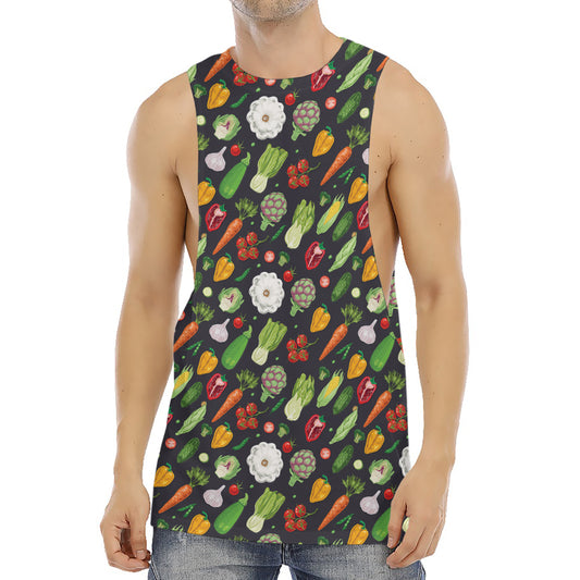 Colorful Vegetable Pattern Print Men's Muscle Tank Top