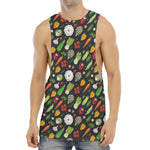 Colorful Vegetable Pattern Print Men's Muscle Tank Top