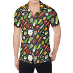 Colorful Vegetable Pattern Print Men's Shirt