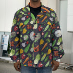 Colorful Vegetable Pattern Print Men's Shirt Jacket