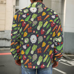 Colorful Vegetable Pattern Print Men's Shirt Jacket