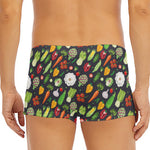 Colorful Vegetable Pattern Print Men's Short Boxer Briefs