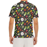 Colorful Vegetable Pattern Print Men's Short Sleeve Rash Guard