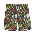 Colorful Vegetable Pattern Print Men's Athletic Shorts