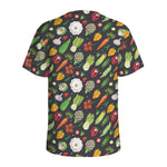 Colorful Vegetable Pattern Print Men's Sports T-Shirt